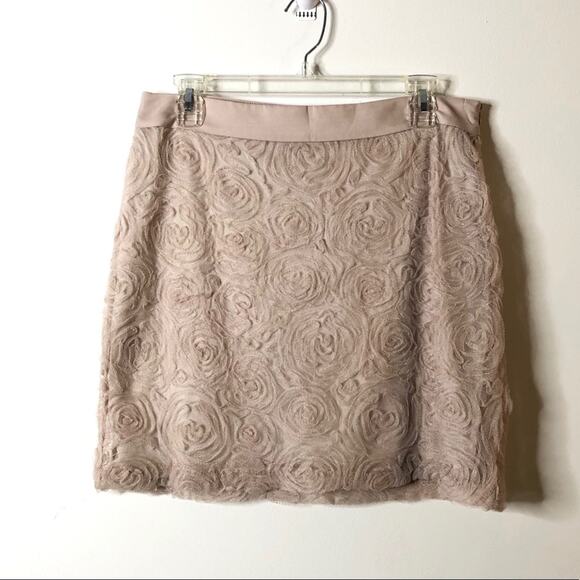 Annabella blush pink skirt with rosettes size L - Picture 1 of 5